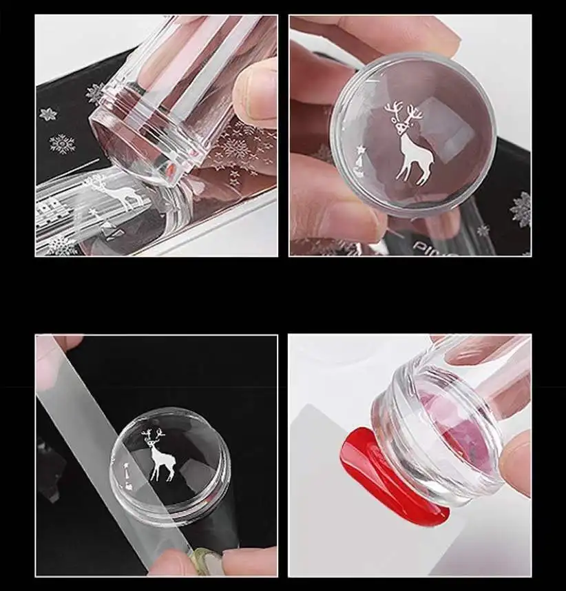2022 Transparent French Nail Stamper Silicone And Stamper Plate Nail Art Stamping Machine