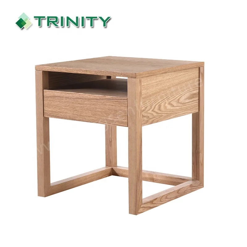 Современная Деревянная прикроватная тумбочка на заказ, подставка под ночник из массива дерева для спальни, отеля