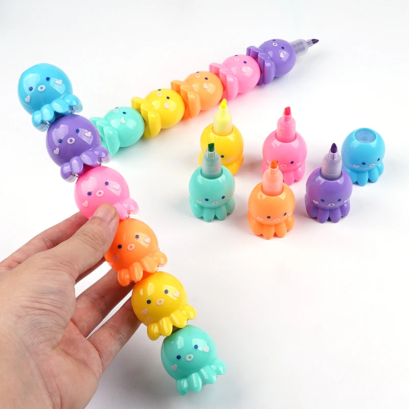 FEMA new the shape of  bear  highlighter pen  6 in 1 pen custom logo pen