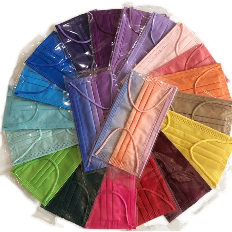 
PRIDE LGBT rainbow assorted color colorful tie dye custom logo adult designer printed disposable dust face cover for party 