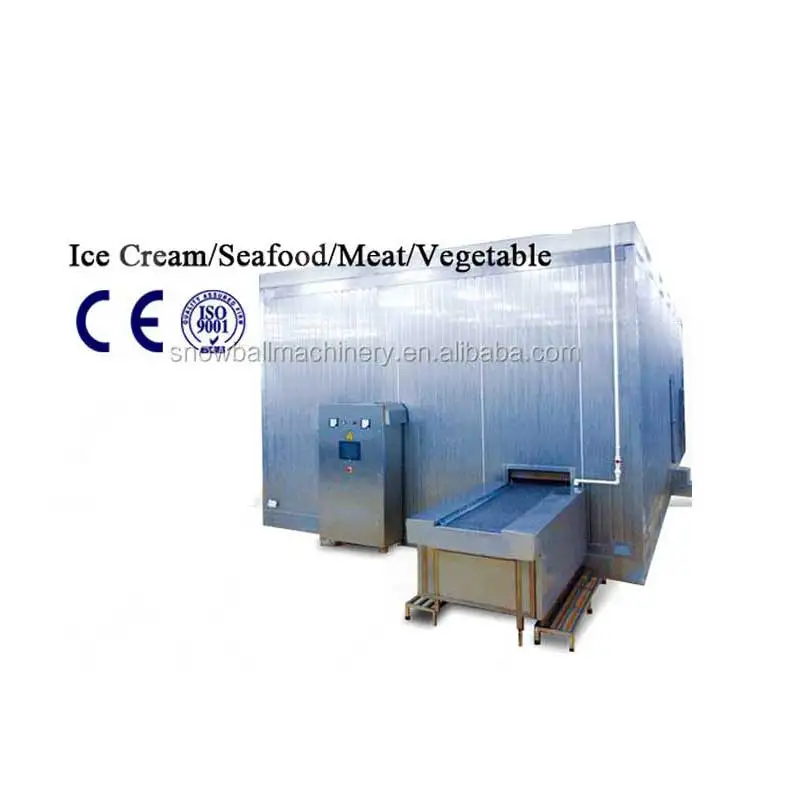 CE approved vegetable seafood quick freezing freezer tunnel and blast freezer/ ice cream instant freezing