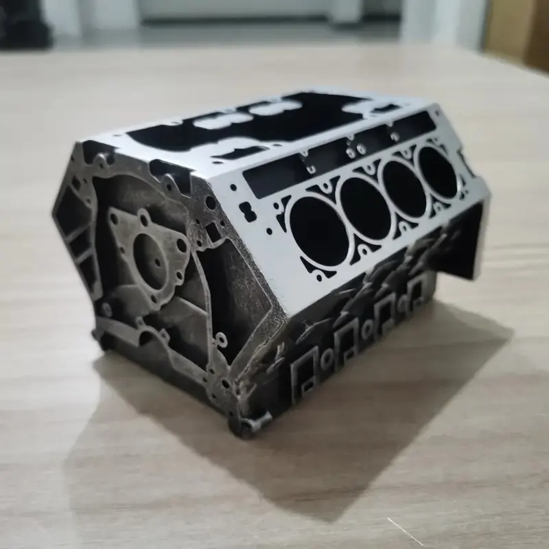 engine block desk organizer unique desk decor V8 engine model business card holder for desk