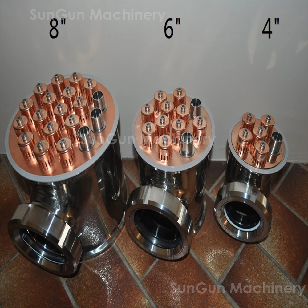 Stainless steel Bubble hats sections Copper flute Stainless steel column