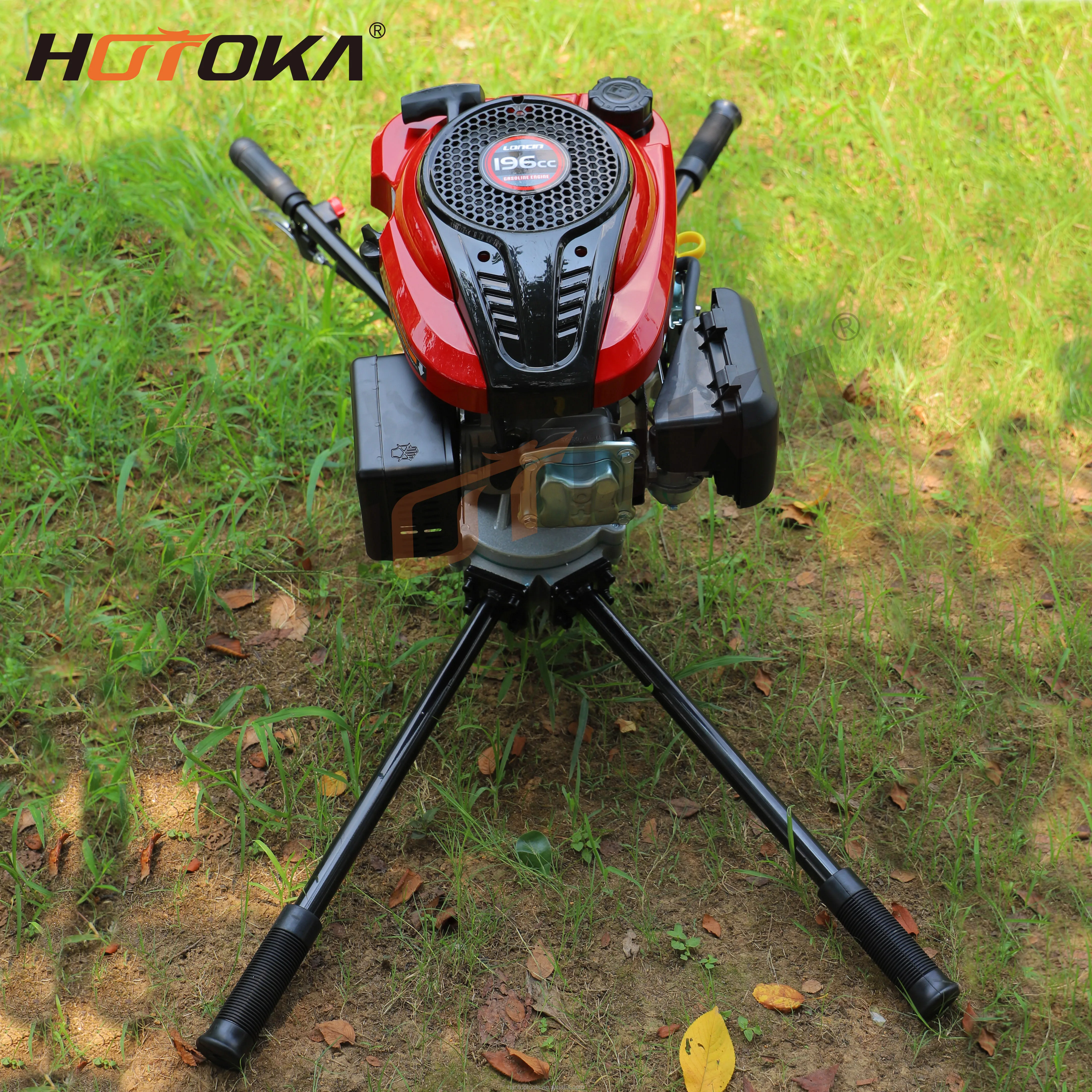 2-Man 139cc 4-Stroke Power Earth Auger Stand Manual Earth Drilling Ground Drill Machine for Garden Hole Digging