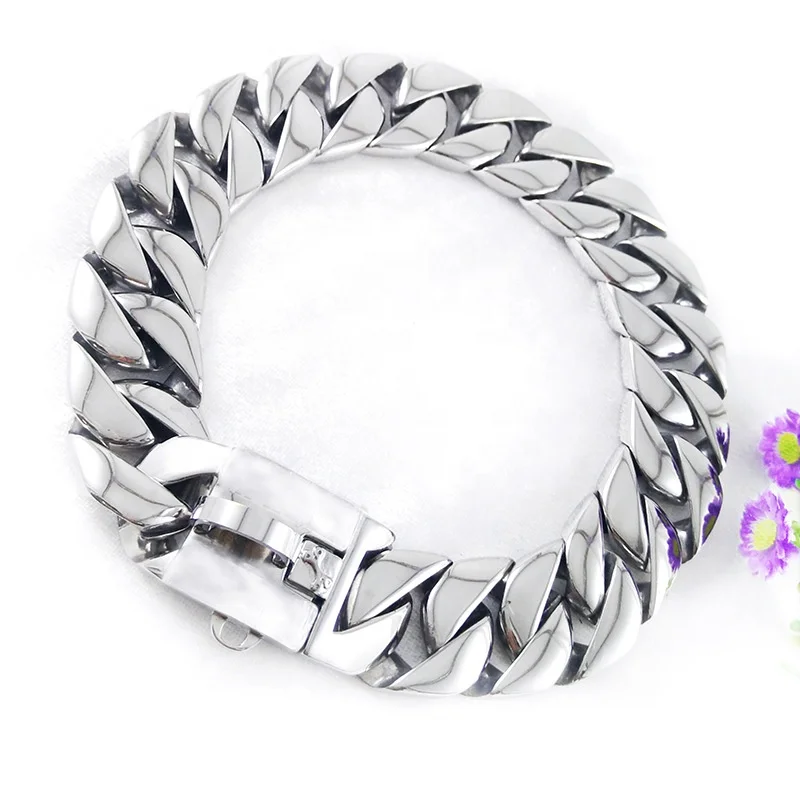 Bulk Discount Stainless Steel Casting Collar 32MM Bright Dog Neck Chain