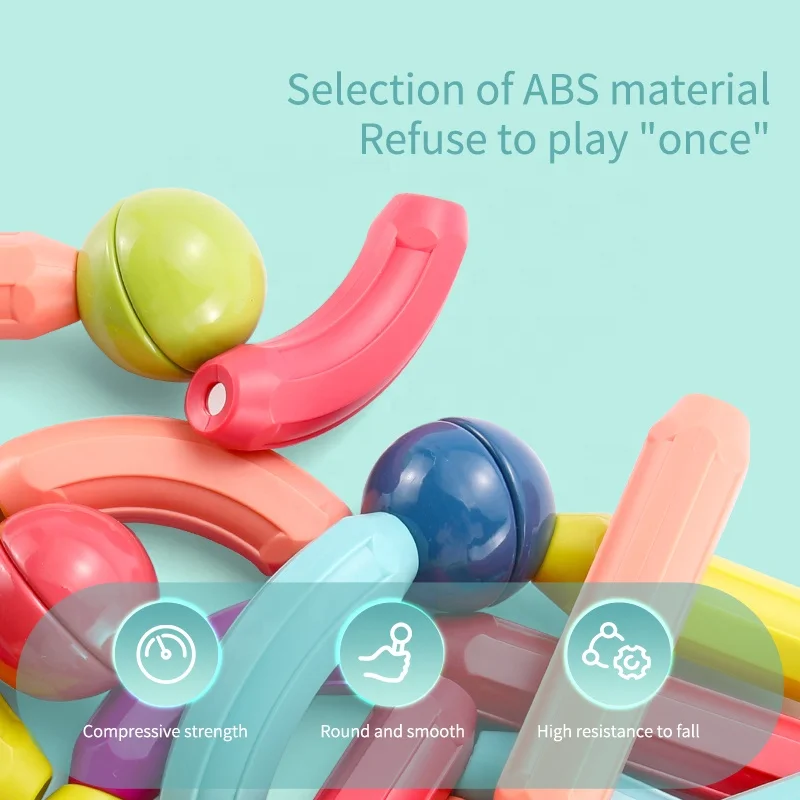 Hot-selling Strong Magnet STEM Learning 3D Building Blocks Magnetic Balls and Rods Set for Kids