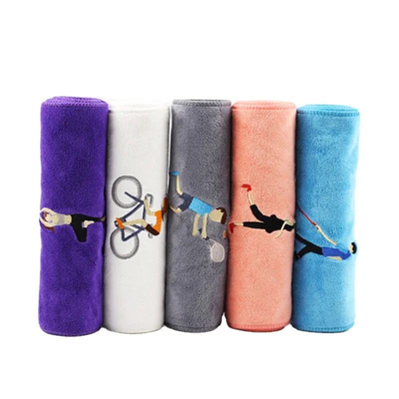 Soft Sports Sweat Towels for Gym Fitness Workout Microfiber 400GSM with Custom Logo Laser Engraving/Printing/Embroidered