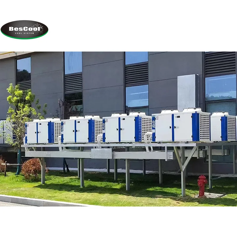 Horizontal box type unit with top blowers cold room 7.5HP cope-land compressor  air cooled condenser unit for fresh food