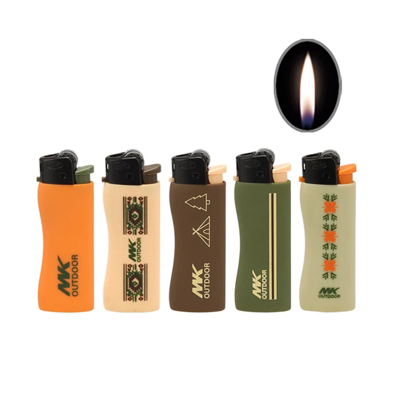 MK disposable logo cigarette lighter box flint stones wheel butane cheap flint lighter