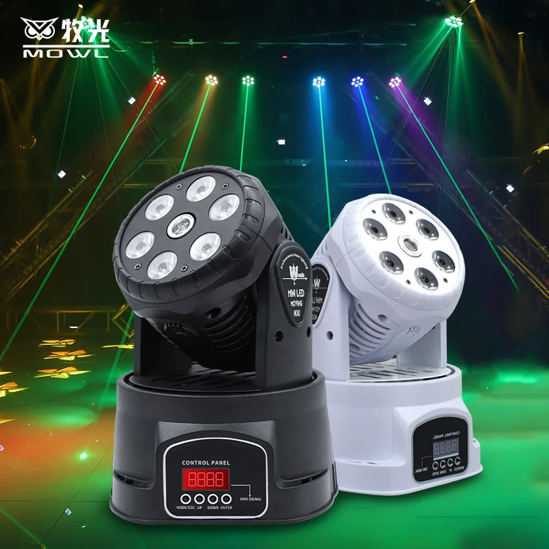 Stage DMX Lighting 7x10w RGBW 4in1 Laser LED Wash Moving Head Light