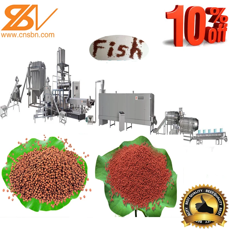 China factory aquaculture floating fish feed pellet meal extruder processing machine price
