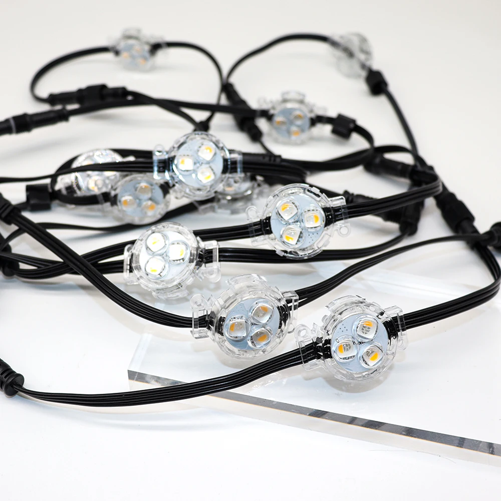 SPI/DMX RGBW светодиодные пиксельные огни IP67 30 мм пластиковая постоянная дорожка для здания и тематического парка освещения