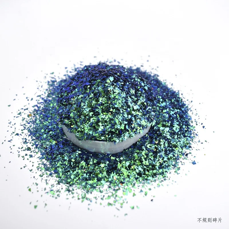 GH7888 Factory Wholesale Fine Biodegradable Chameleon Glitter Bulk Green Gold Blue Glitter Powder For Cosmetic Nail Art