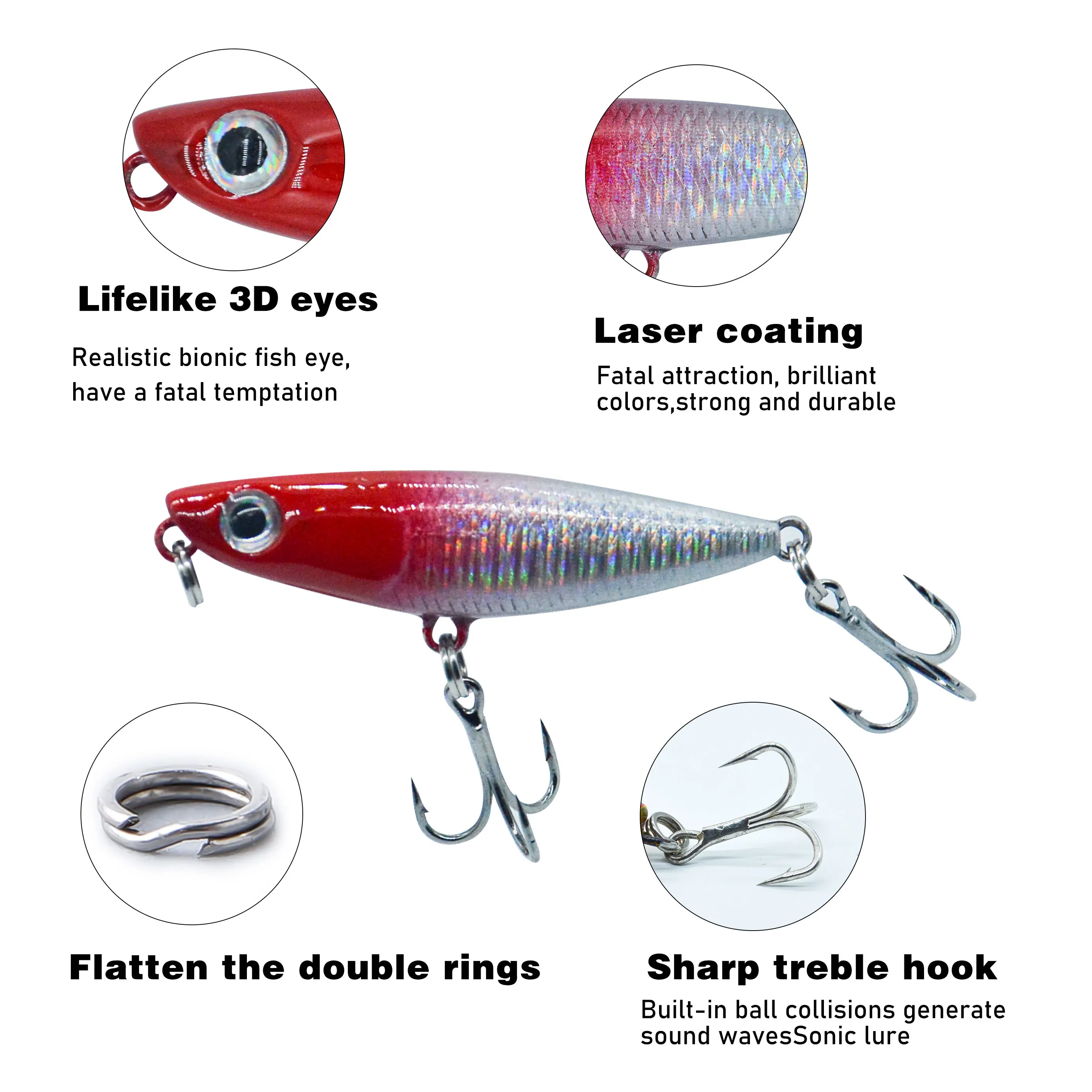 Wholesale discounts price 43mm 1.8g Top Water Fish Baits Fishing Lures Bait Walk Dog Floating Pencil Lure for bass
