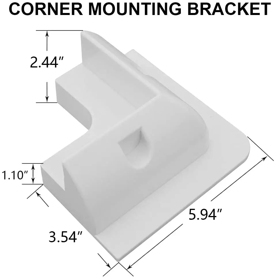 RV solar panel mounting bracket van car abs white motorhome on structure z bracket for solar panel install
