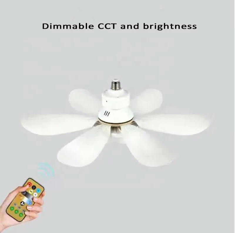 Jiangmen wholesale remote control E27 socket fan light lamp