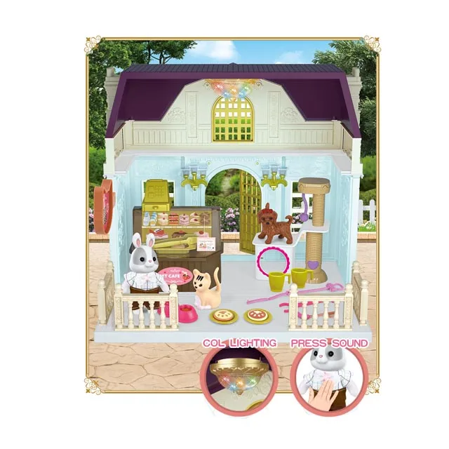 wholesale kids indoor game educational play house diy toys doll house for small girls