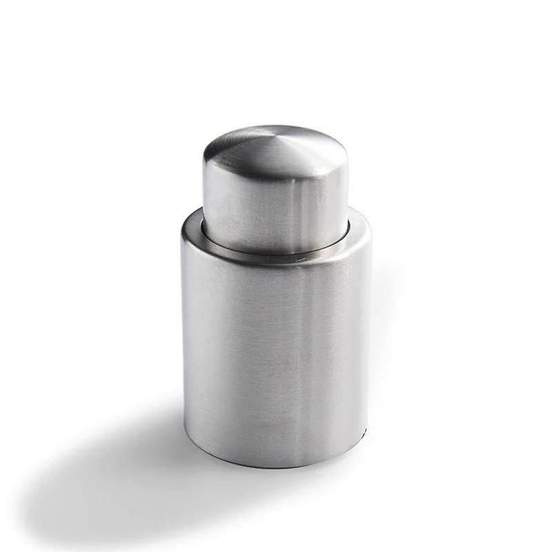 Высокое качество серебро полированная нержавеющая сталь красное вино закрытия бутылка вина вакуумная пробка