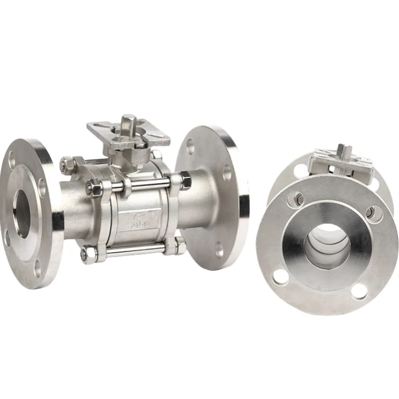 Manufacturers supply Q41F-16P three-piece high platform flange ball valve stainless steel flange ball valve