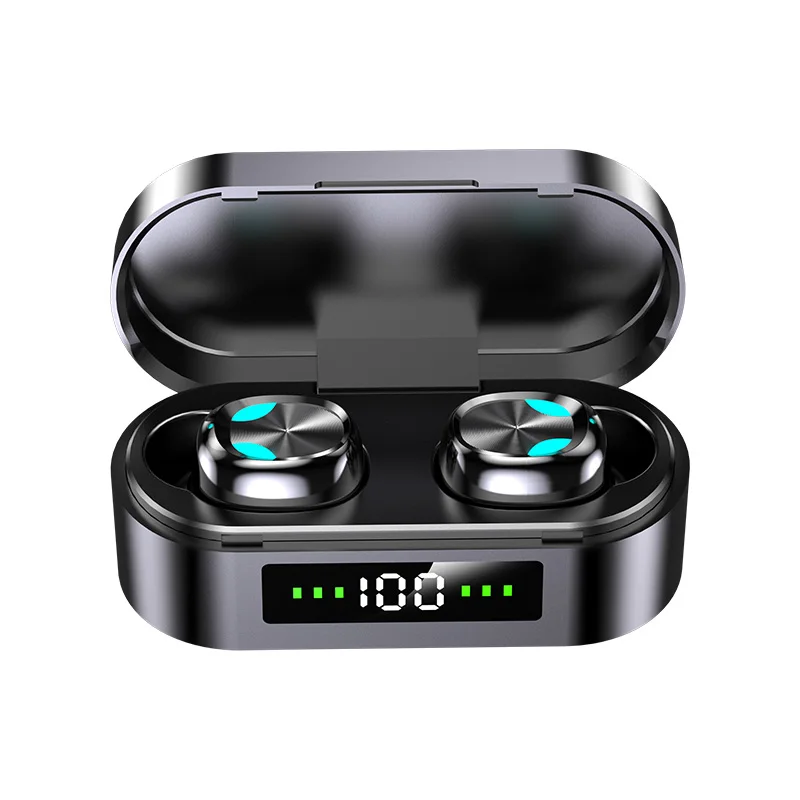 Mini Earbuds S10 Tws In-ear Wireless Headphones Digital Display Colorful Light Touch HiFi Stereo HD Call Earphones