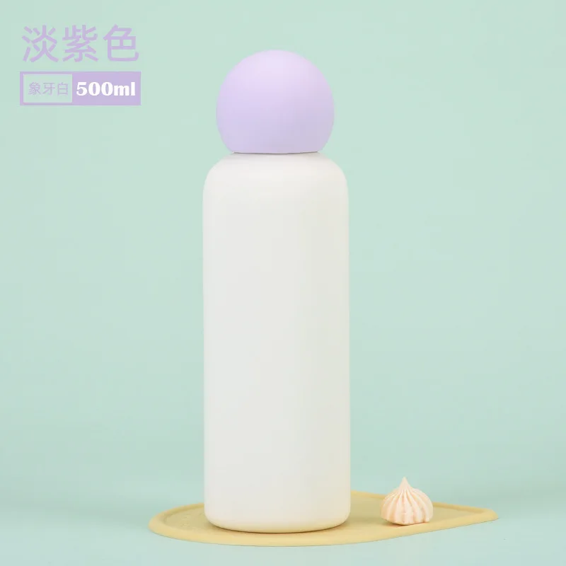 New Design 304 Stainless Steel Thermos Cup 500ml Creative Cute Lovely Portable Outdoor Sports Water Bottle