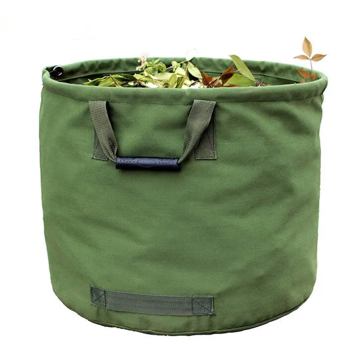 Large Capacity Reusable Lawn Leaf Container Collapsible Oxofrd Fabric Garden Leaf  Bag with Handles