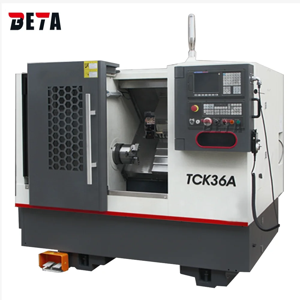 TCK36A TCK46A TCK50A точный линейный направляющий металлический токарный станок с ЧПУ с гидравлическим револьверным патроном