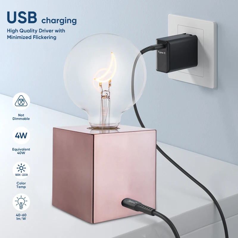 Nordic Modern Home Decor Li-Battery Plastic Square E27 Lamp Table Lamp Holder Bases