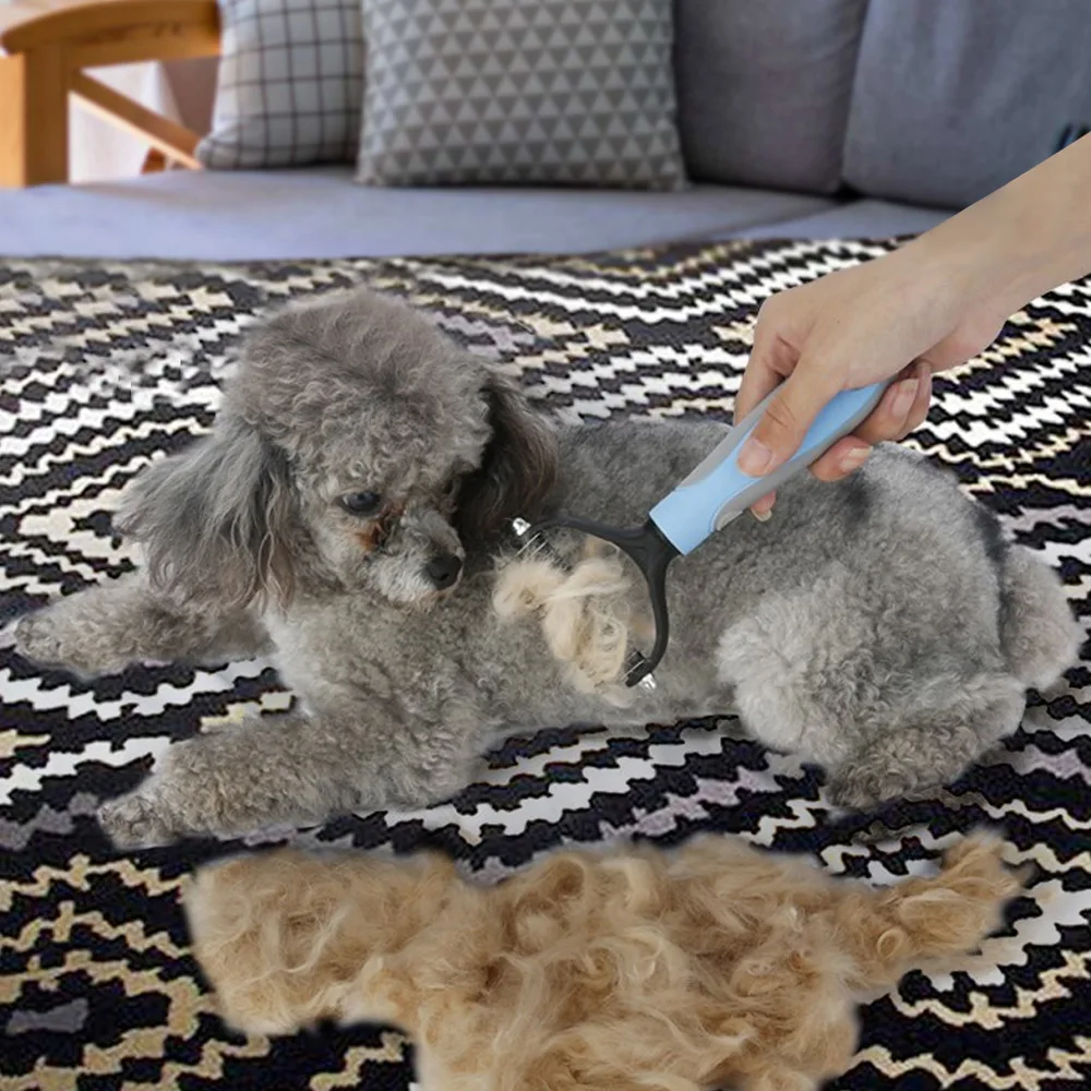 Professional Pet Hair Comb Removal Tool for Dogs and Cats Effective Fur Trimming and Dematting Comb for Long Hair Curly Coats