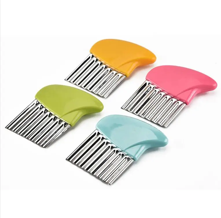 Kitchen utensil Crinkle Cutting knife Stainless steel with plastic handle Wave cutter for Cucumber Potato Carrot