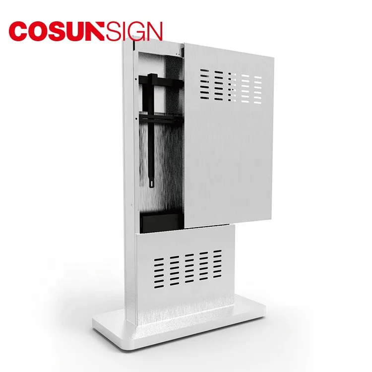 Dual Drive Thru Order Bill Payment Tablet Stand Touch Screen Digital Signage Outdoor Self-Service Kiosk