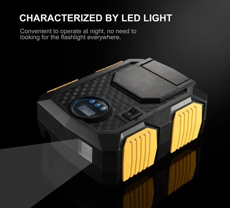 Digital Tire Inflator DC 12 Volt Car Portable Air Compressor Pump 150 PSI Car Air Compressor for Car Motorcycles Bicycles