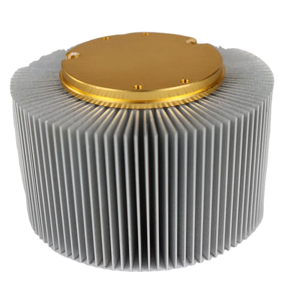 High Thermal Welding Conductivity Round LED Lamp Heat Sink Aluminum Radiator with CNC Machining