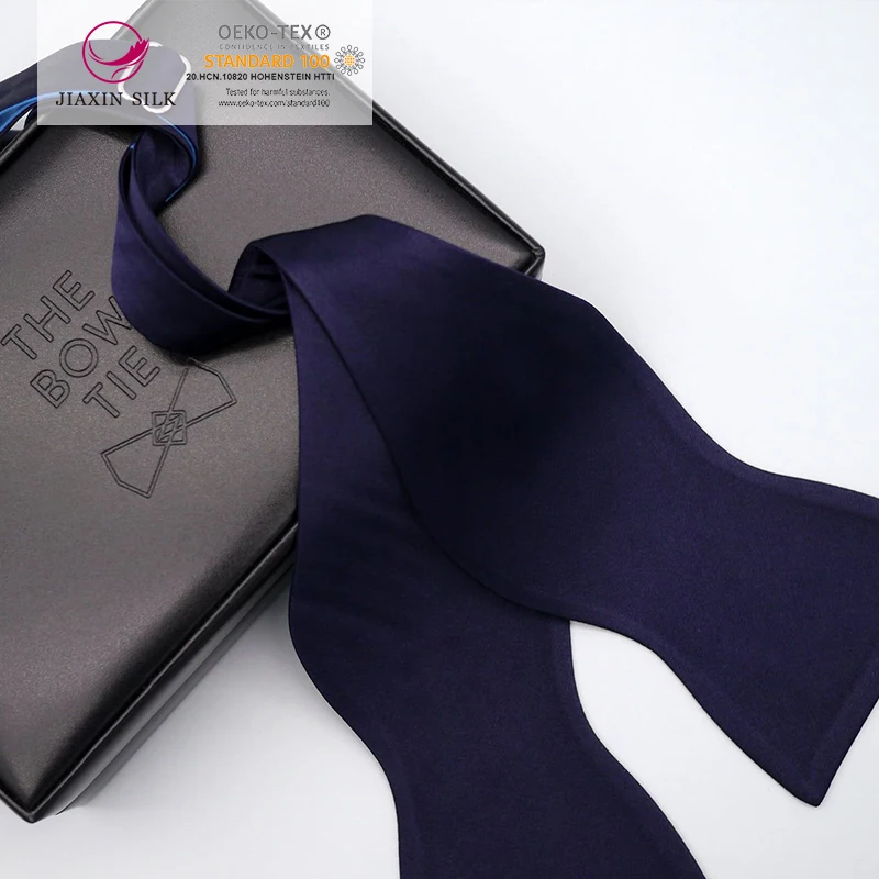 Custom Men Dark Green Plain Silk Satin Bow Tie for Wedding Self Bow Ties For Men Silk