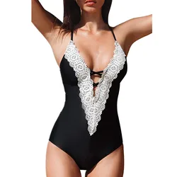 Summer Night Club lace Sexy Swimsuits for Women one piece Sheer Women Bathing Suits