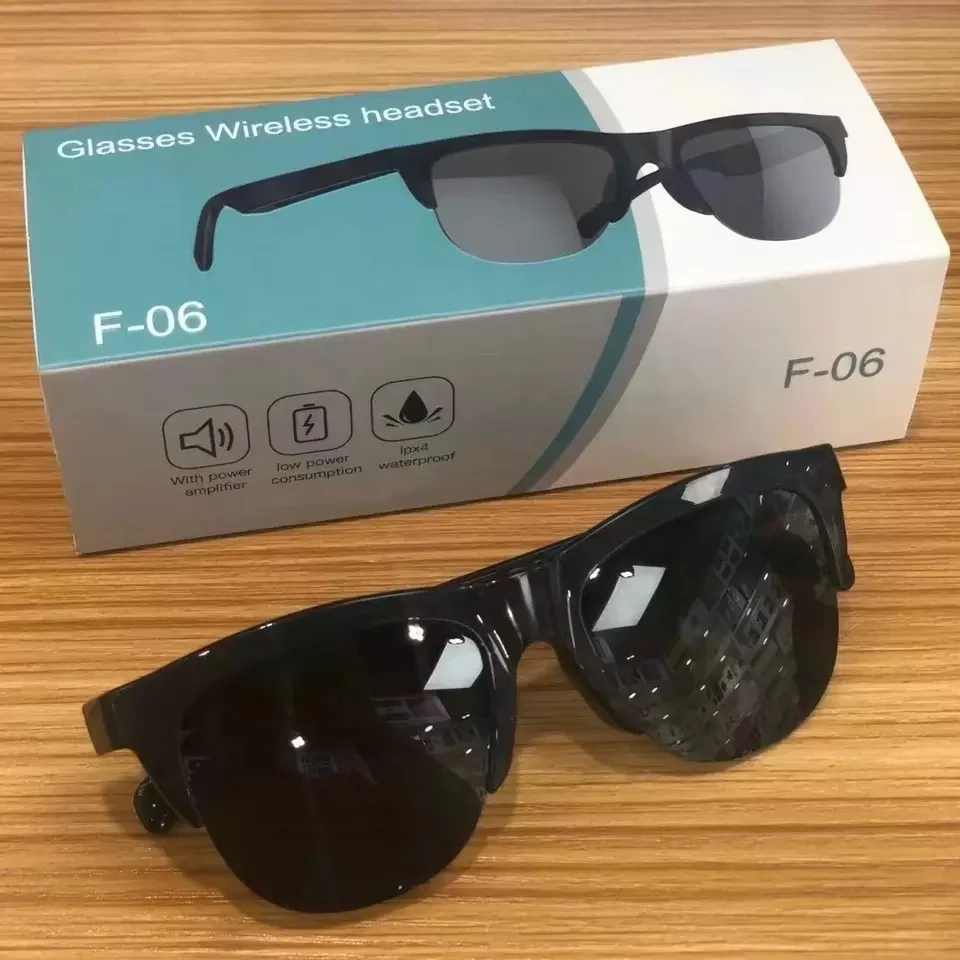 F06 умные очки наушники с защитой от голубого света стерео двойная Колонка сенсорные беспроводные Bluetooth солнцезащитные очки наушники для путешествий вождения