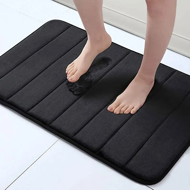 Flannel thickened sponge Coral Fleece non-slip floor rugs foot Carpets anti slip bathroom mat for Apartment Hotel