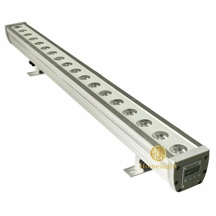 Outdoor Wall Washer Light Aluminum Building Wall Washer 18x3W RGB Lights LED Wall Washer Bar for Night Club
