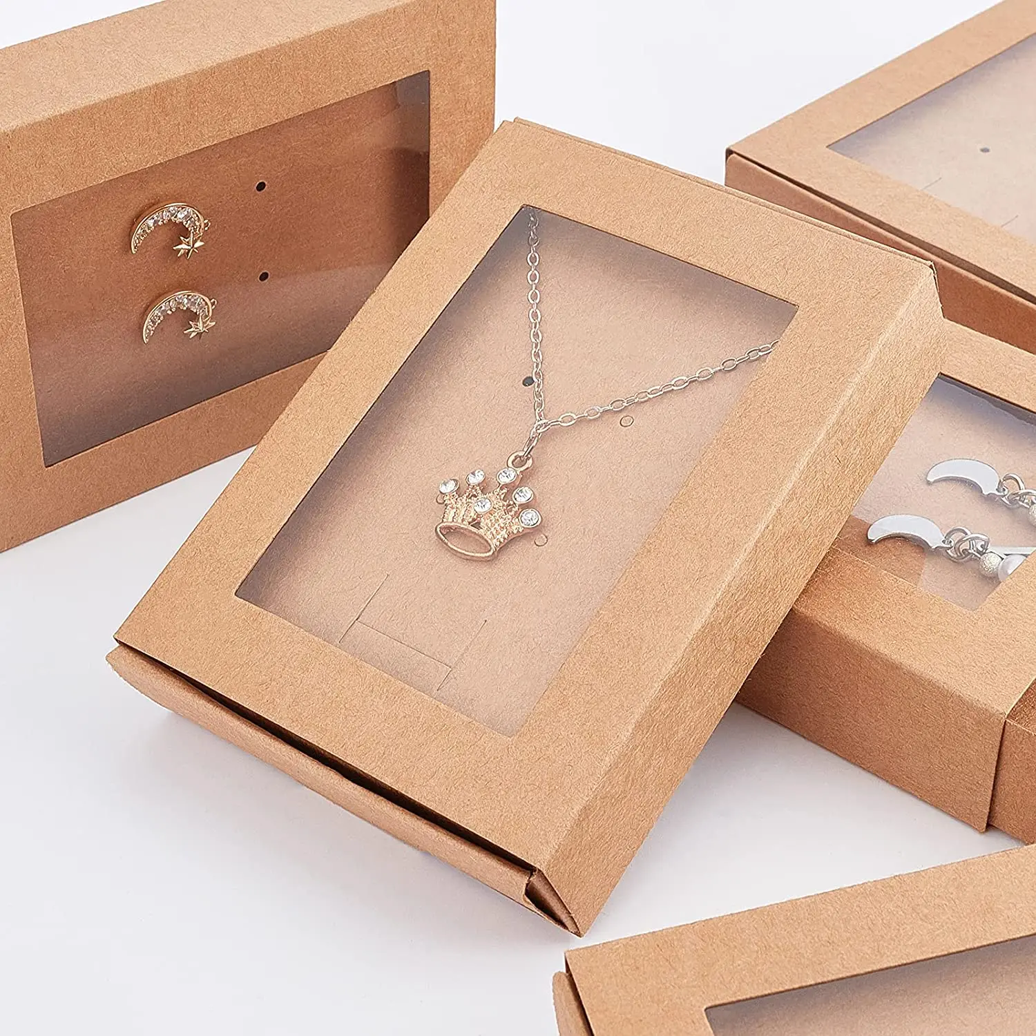 Jewelry Earring Necklace Packaging Card Boxes Jewelry Accessories Gift Paper Coated Packaging Paper Card Box