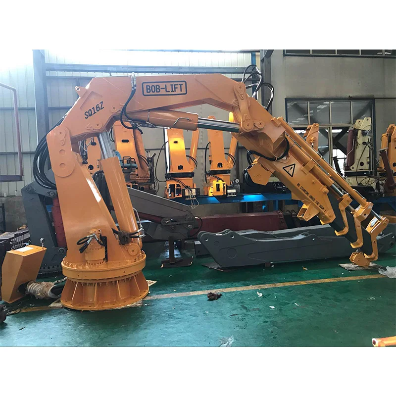 Deep Sea Operation 25 ton big hydraulic foldable arm marine ship deck crane knuckle boom marine crane