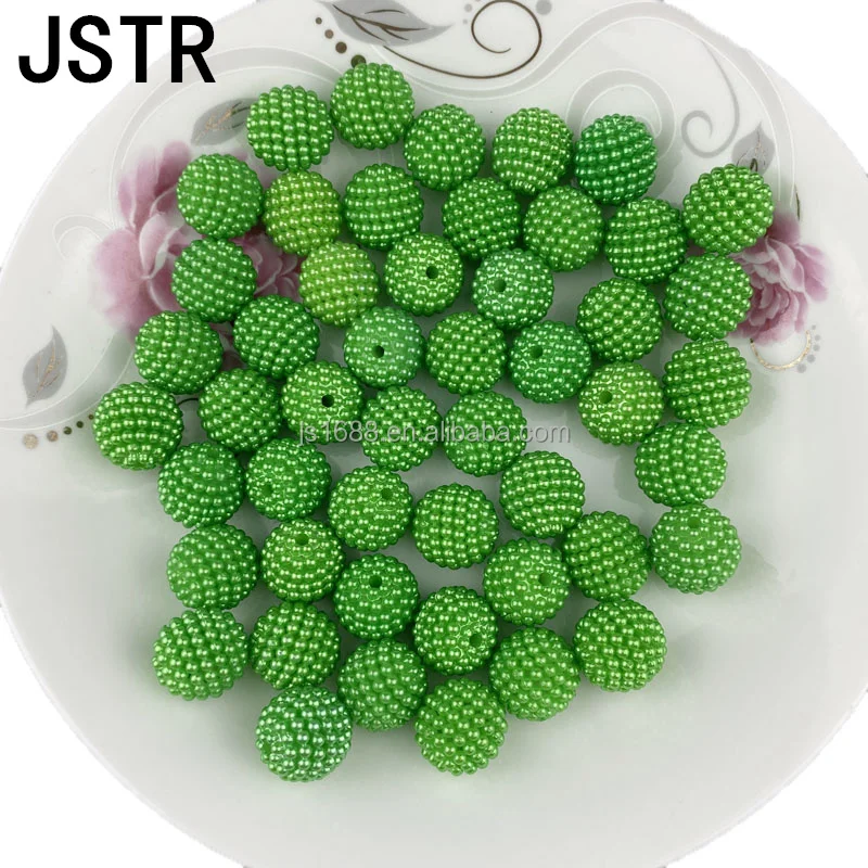 RTS 100pc/bag 20mm colorful ABS plastic chunky Bayberry Beads for jewelry making kid round Loose Beads bubble gum beads