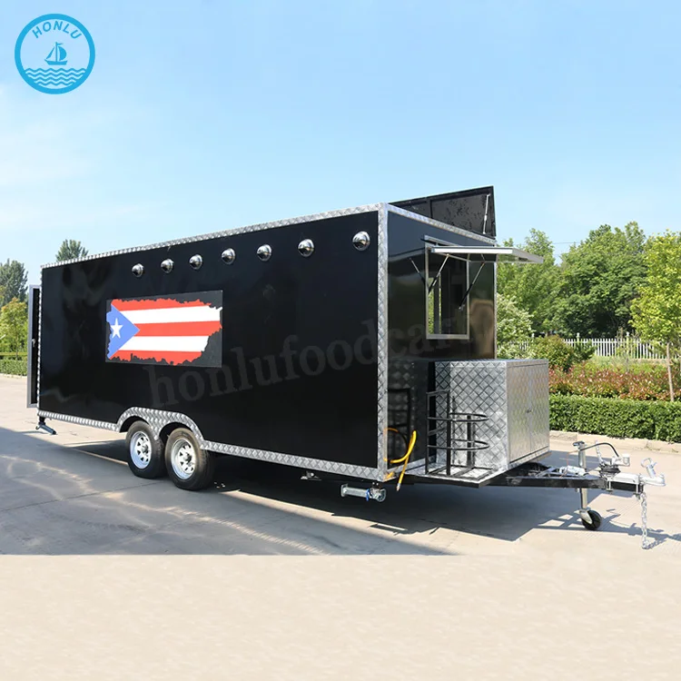 Food Truck Trailer Snack Food Trailer Mobile Kitchen Crepe Catering Trailer With CE