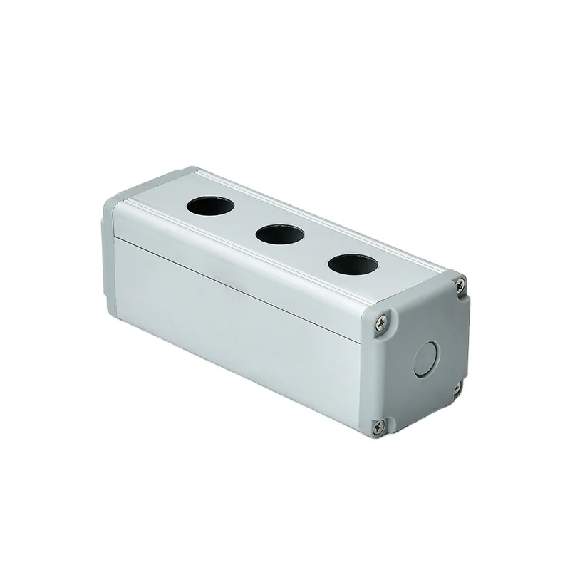 SHENGLEI Three Holes No Ear 45*45 16mm/19mm/22mm waterproof Aluminium Alloy Metal Push Button Switch box