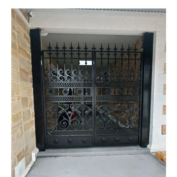 Luxury Modern Style Outdoor Fence Exterior Cast Aluminum Sliding Gate For Garden