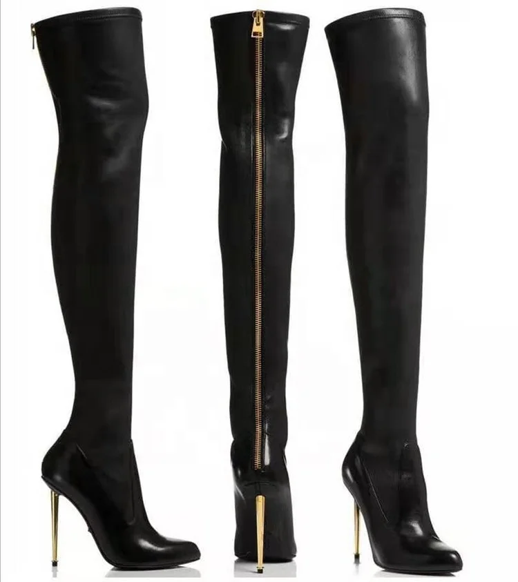 2021 Women Fashion Winter Over The Knee Boots Ladies Stiletto Thin High Heels Thigh High Pointed Toe Boots