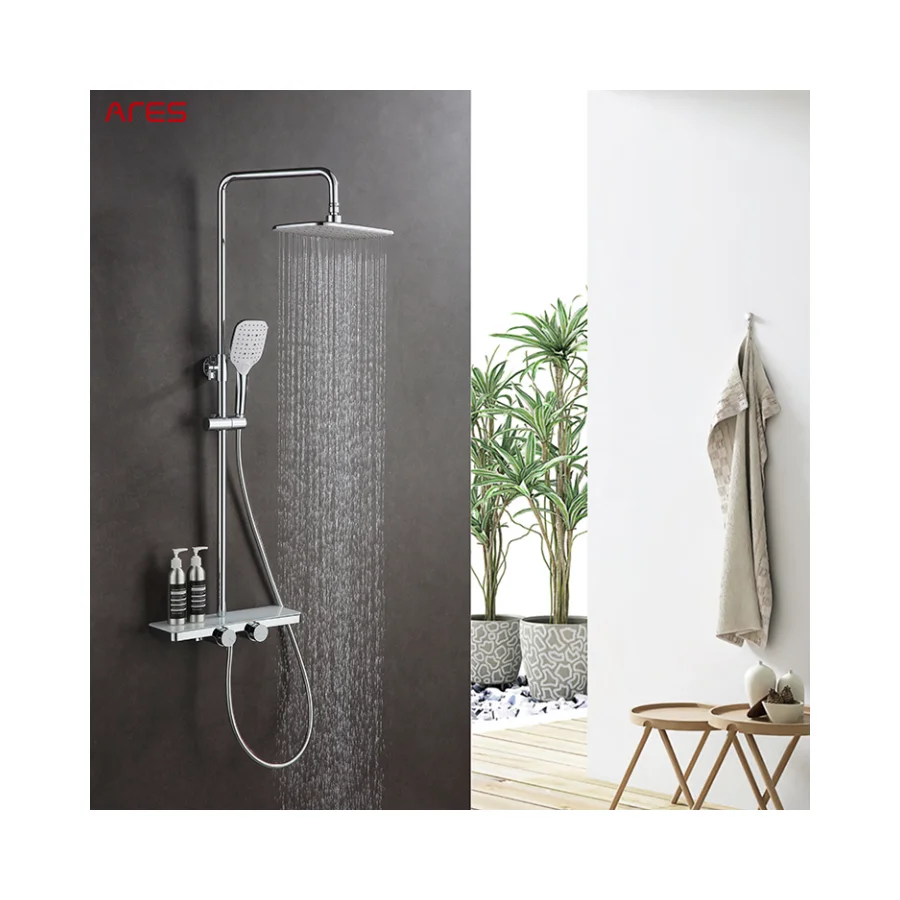 cold hot water rainfall unique mixer faucets set wall mounted equipments bathroom shower