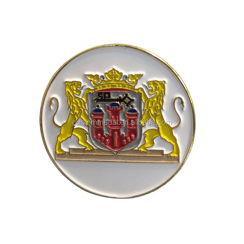 Custom Cheap Magnetic Metal Golf Poker Chip Enamel Ball Marker