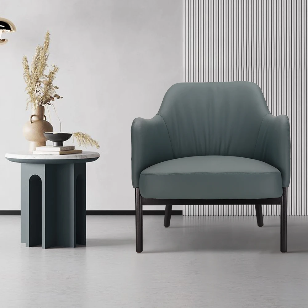 Modern Nordic leisure chair luxury velvet armchair high density rebound cushioned armchair living room characteristic chair leis