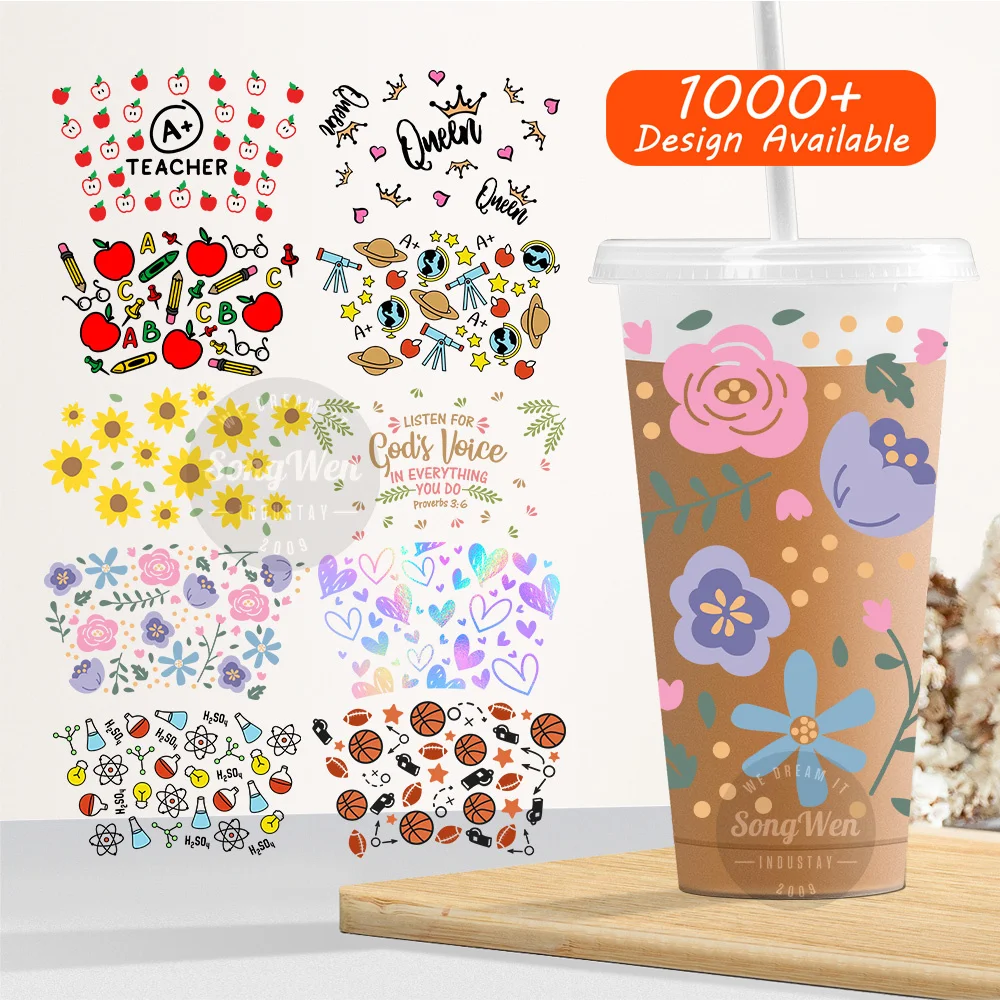 Wholesale uv dtf cup wrap transfers 16oz Princess Transfer Paperhello kitty uv dtf cup wrap transfers Uv Dtf Sticker For Cups