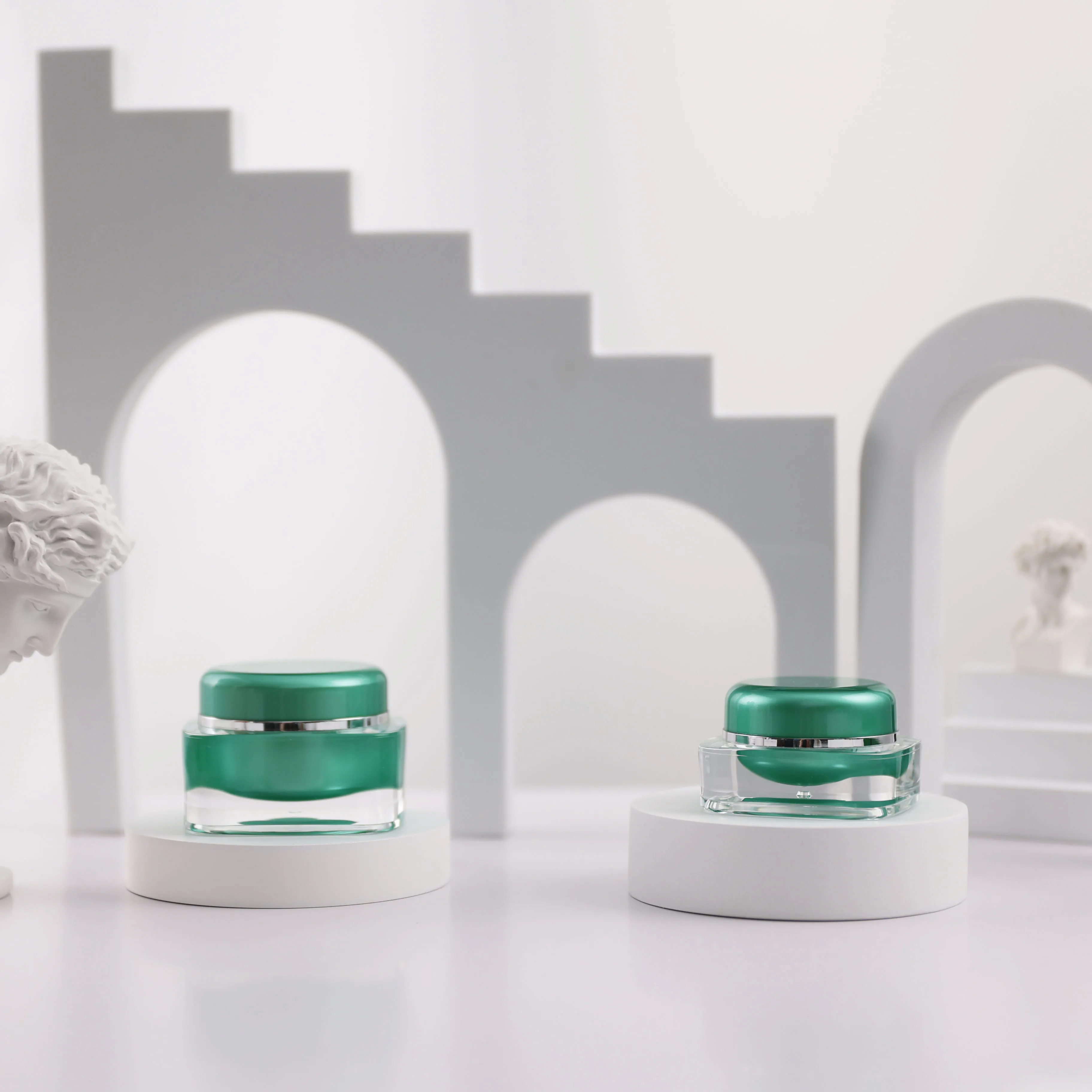 Acrylic Custom Empty Rainbow Purple Rainbow Lid Jar System Green Joyful Nail Acrylic Powder Jars